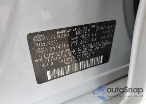 2022 Genesis G70 Base из США, поврежденный, VIN KMTG54TE7NU085709